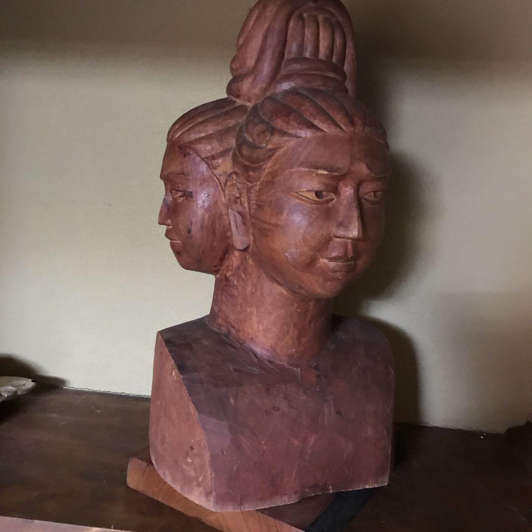 木彫　阿修羅像？　仏像　　頭部　大幅値下げ