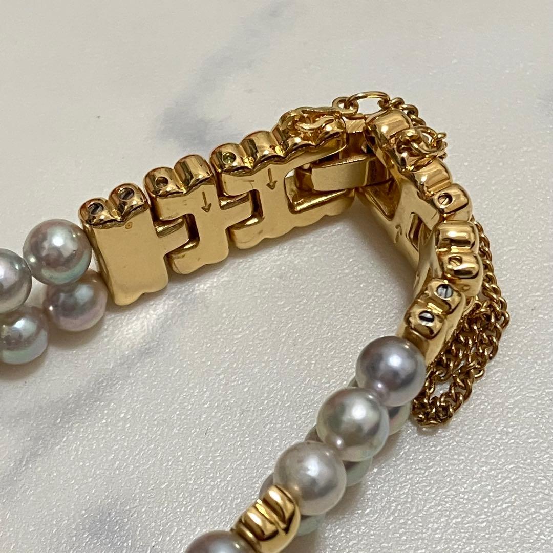 【稼動品】CAMELLIA カメリア レディース パールウォッチ　あこや真珠