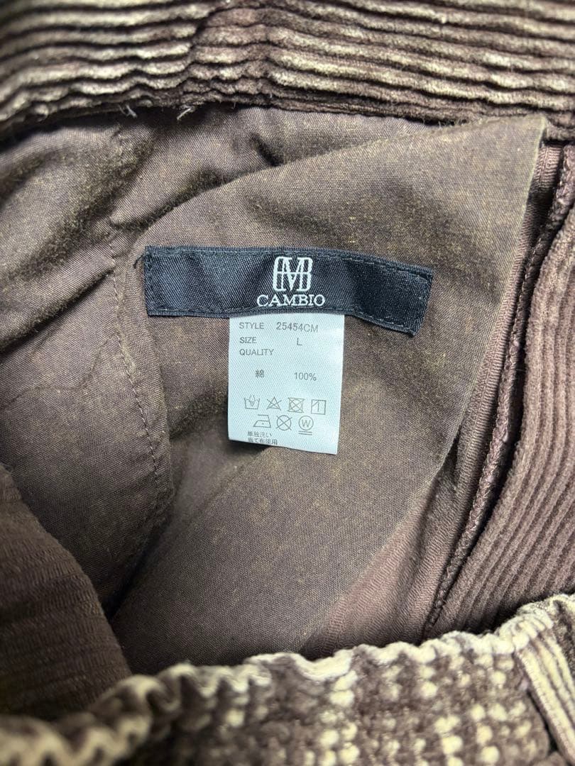 【新品】フェード加工コーデュロイZIPブルゾン セットアップ バルーン ブラウン