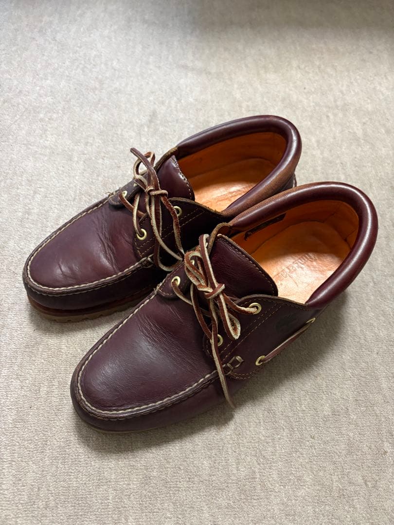 Timberland ダークブラウン デッキシューズ