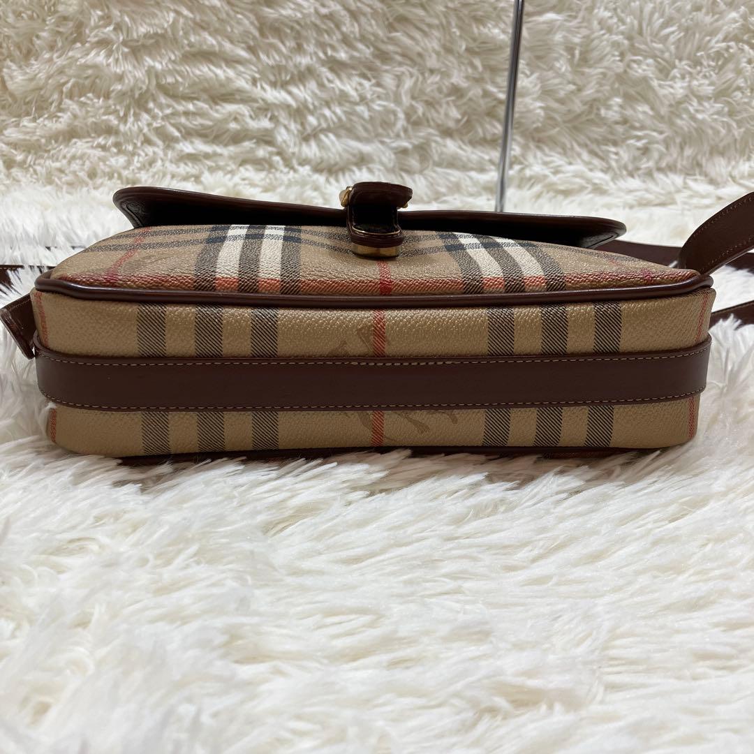 美品 バーバリー ショルダーバッグ ホースロゴ型押し ノバチェック