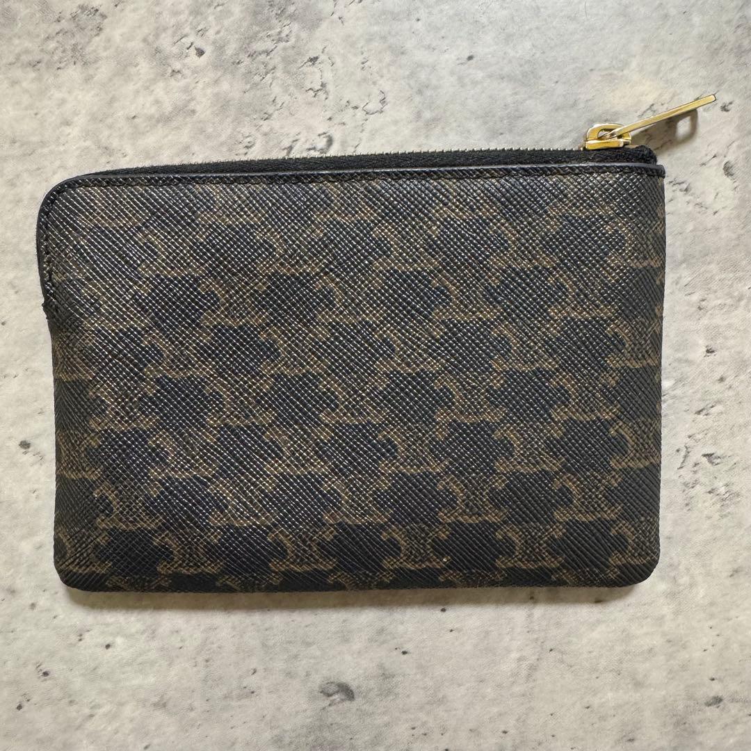 セリーヌ トリオンフキャンバス ロゴ ケース ミニ財布 ユニセックス