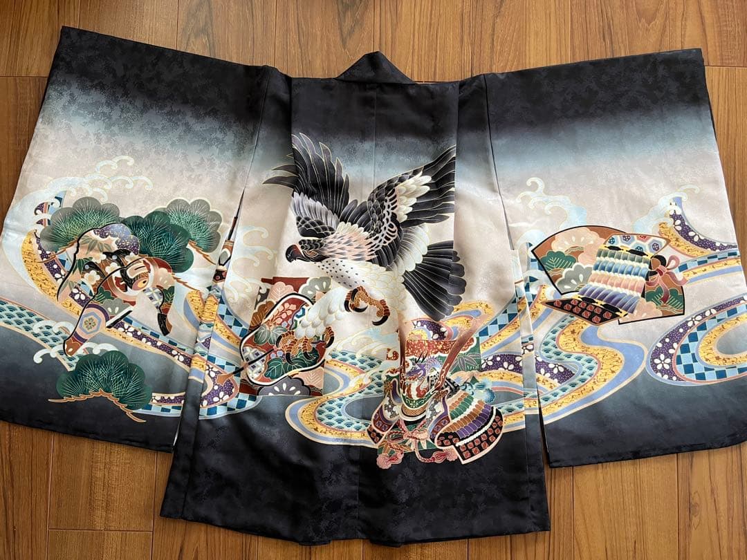 子供用　七五三着物 12点セット 鷹デザイン　男の子　5歳