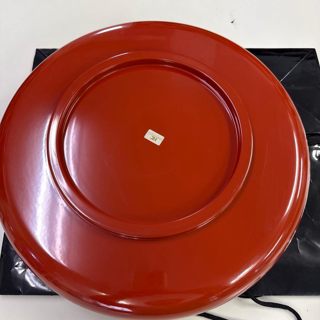 HIROKO KOSHINO（ヒロココシノ）漆器 大鉢 朱色 丸盆