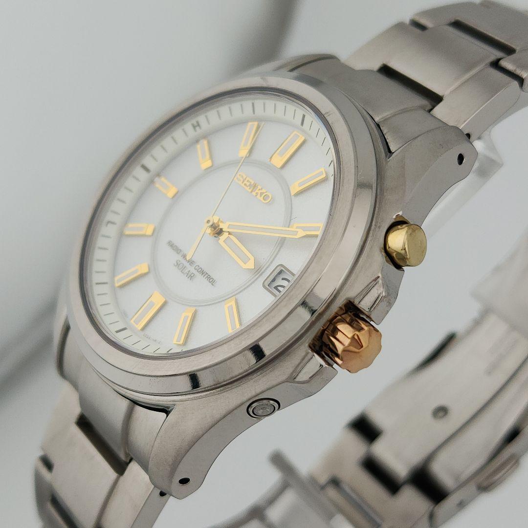 極美品SEIKO セイコー　腕時計　7B22-B0H0 電波ソーラー　チタニウム