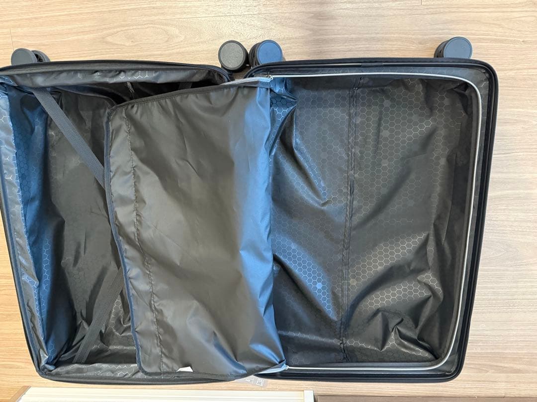 【新品未使用】キャリースーツケース （7泊〜向け85〜100L）黒 ストッパー付