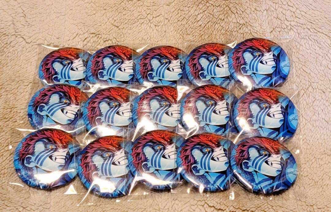 鬼滅の刃 猗窩座 キービジュアル缶バッジ 15個