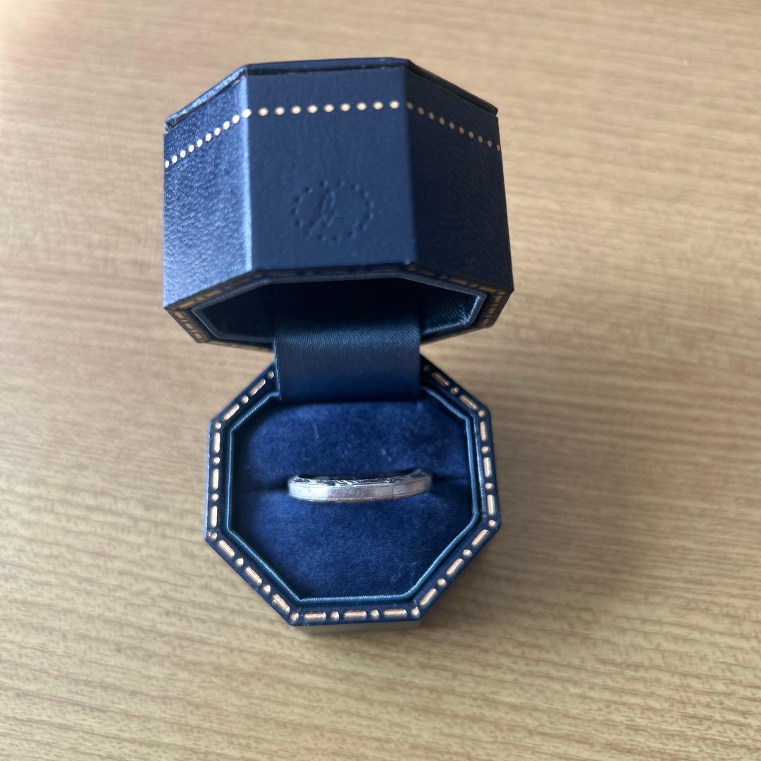 【hum】　ハム　オクタゴンリング　プラチナ　15.5号 訳あり