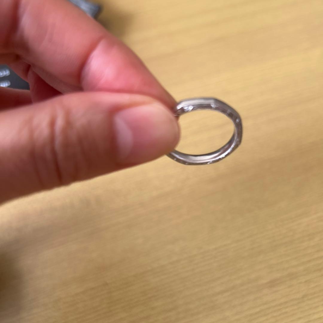 【hum】　ハム　オクタゴンリング　プラチナ　15.5号 訳あり