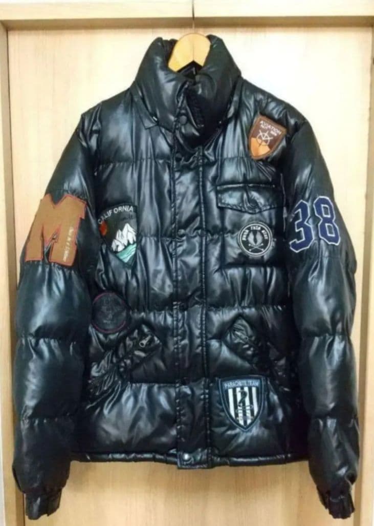 ☆美品☆本物 長渕 剛さん 19R Ｍ38 中綿 ブラック ジャケットＭ