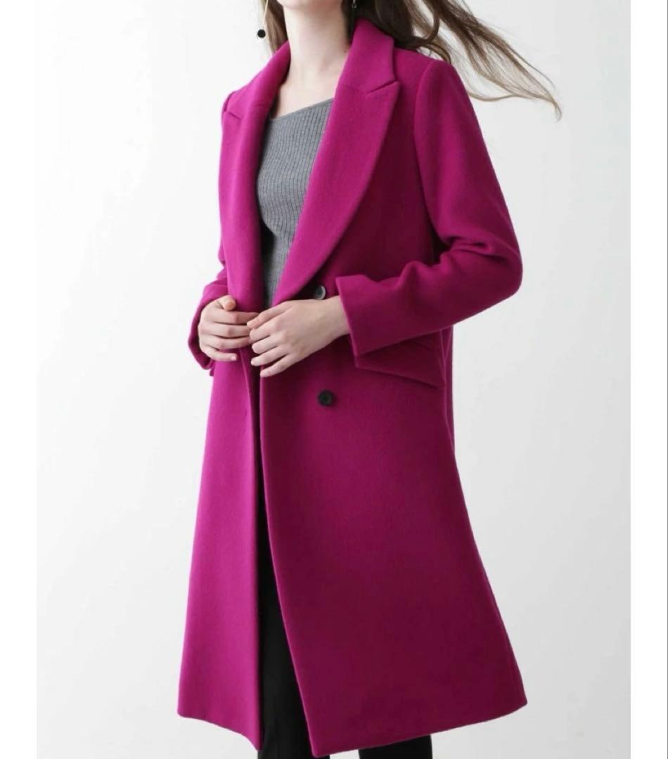 新品タグ付✨PINKY&DIANNE Wビーバーチェスターコート ピンク38