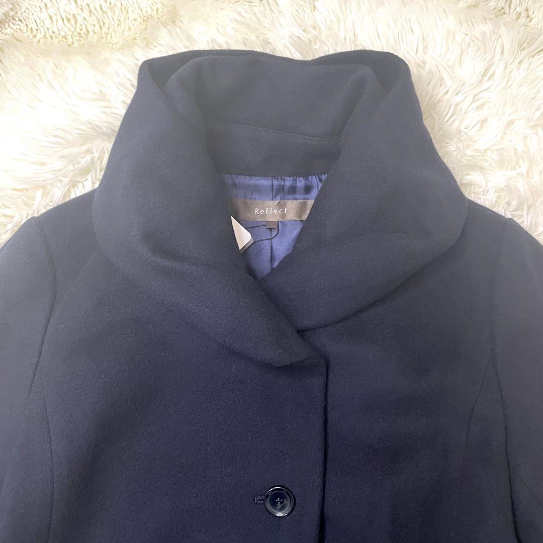 新品*Reflectリフレクト　ニュアンスネックアンゴラ羊毛コート　尾州産日本製