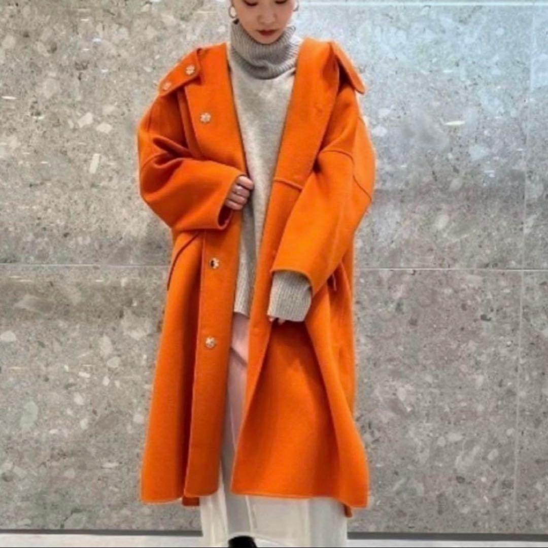 ルシェルブルー Hooded Over Coat オレンジ