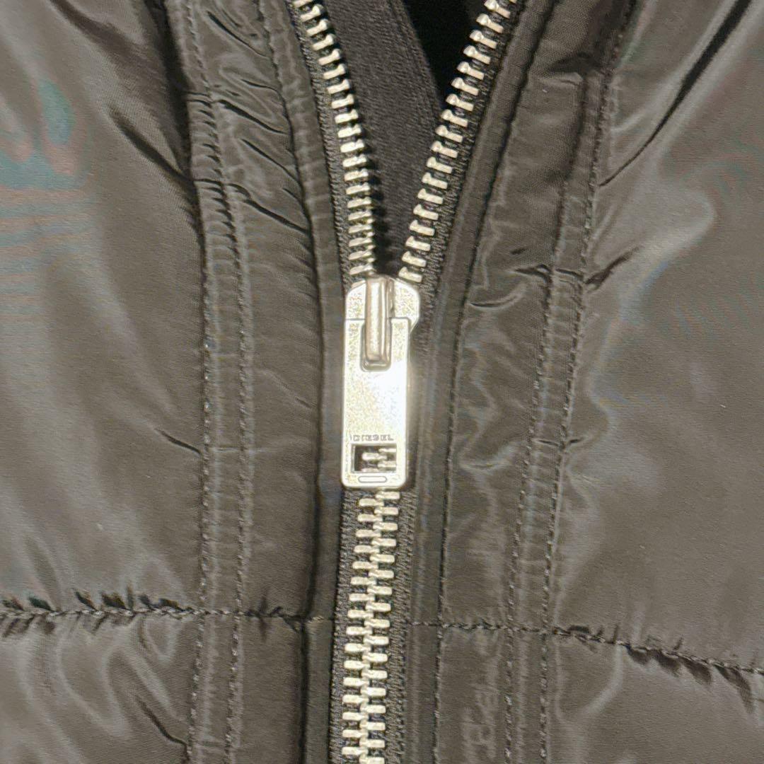 未使用級 DIESEL ディーゼル 異素材ZIPパーカー L ブラック