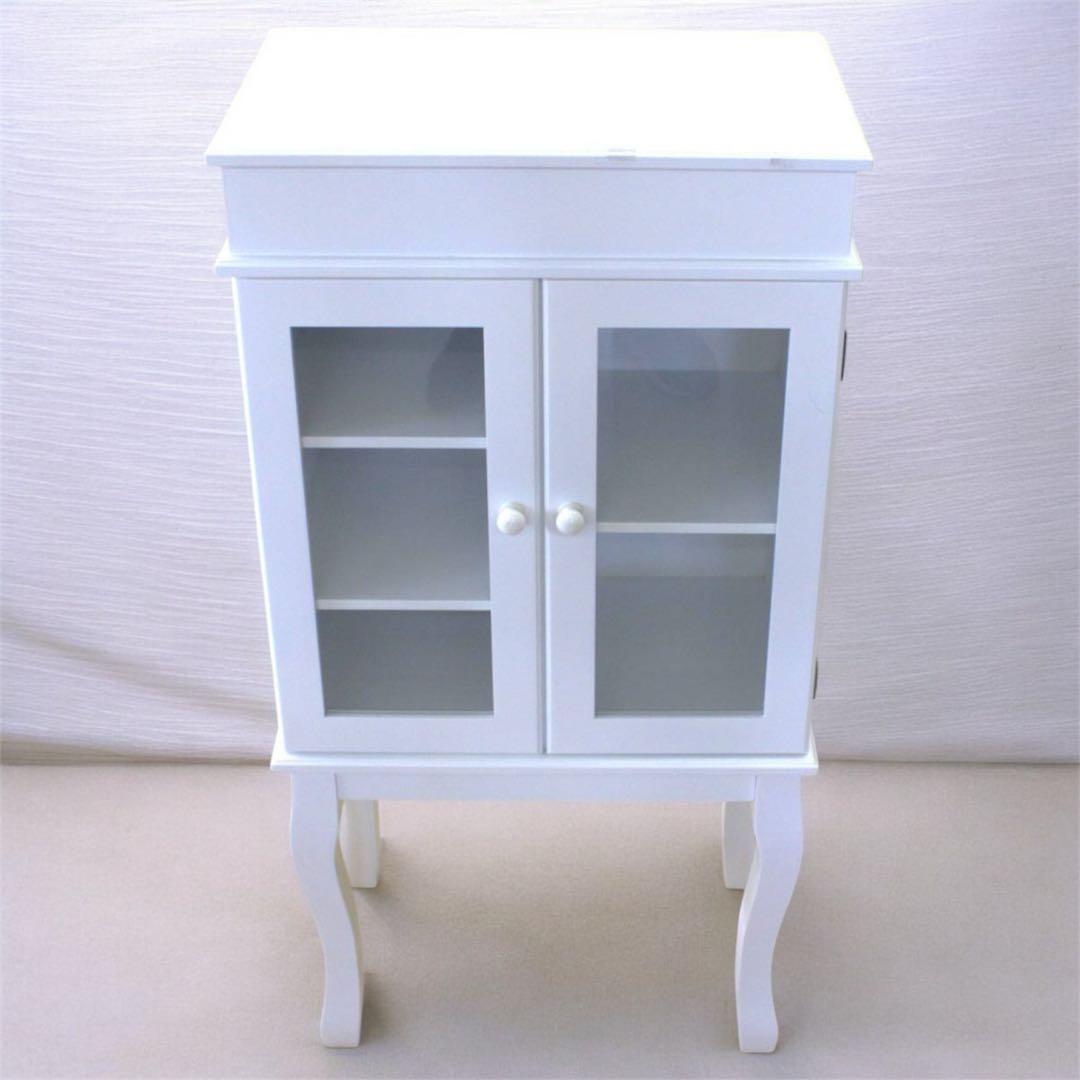 ジュエリーキャビネット アクセサリーキャビネット　ガラス扉　鏡　大容量　収納家具