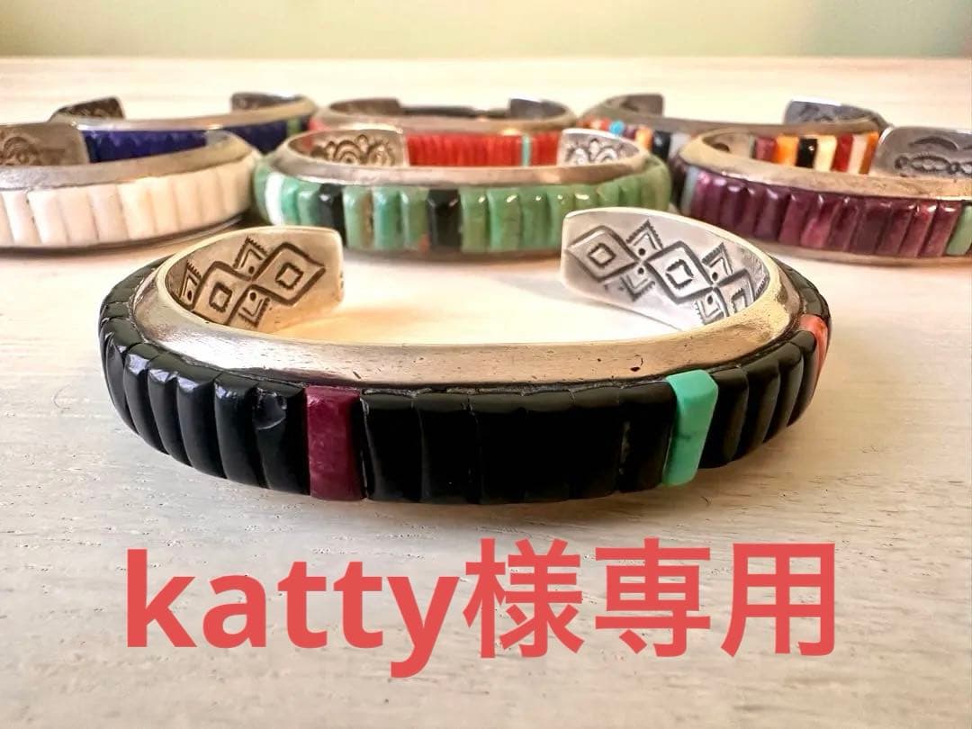 Ray Adakai レイアダカイ オニキス インレイバングル ナバホ