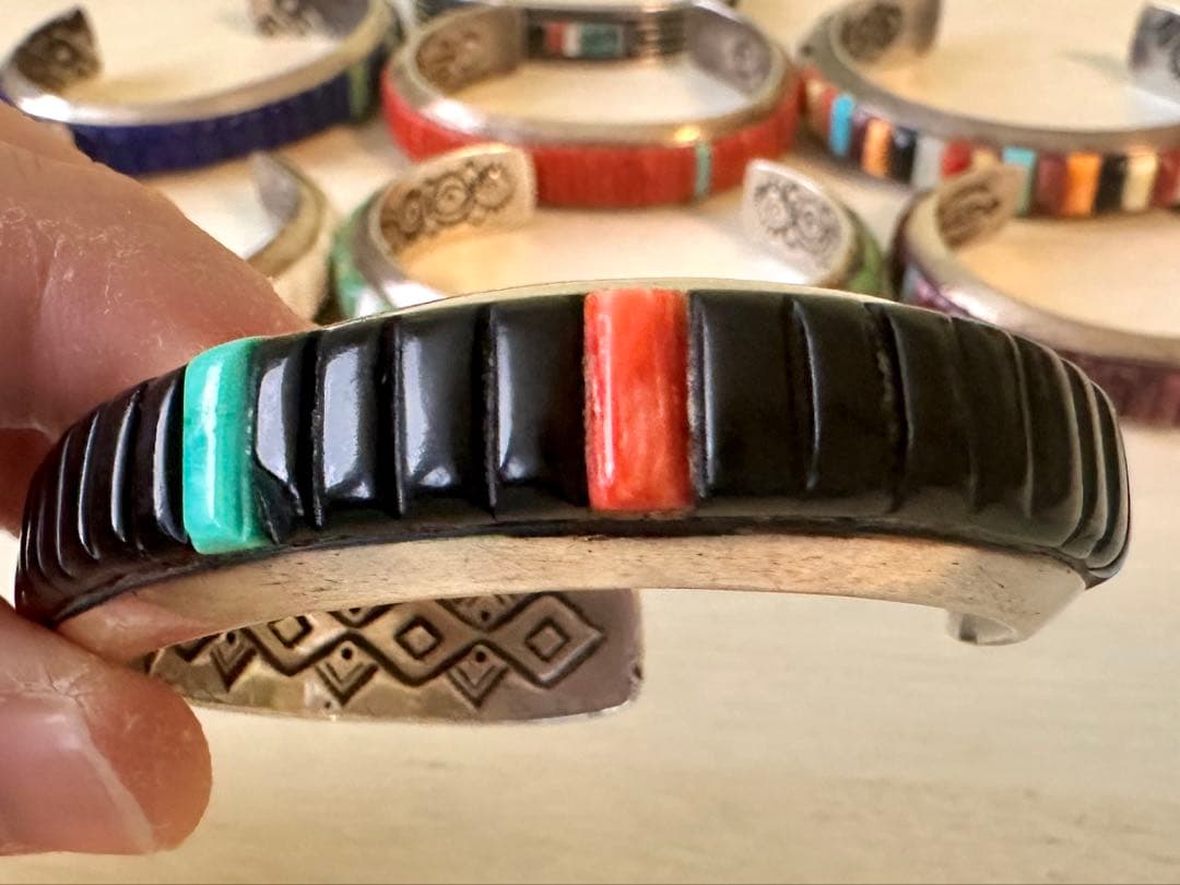 Ray Adakai レイアダカイ オニキス インレイバングル ナバホ