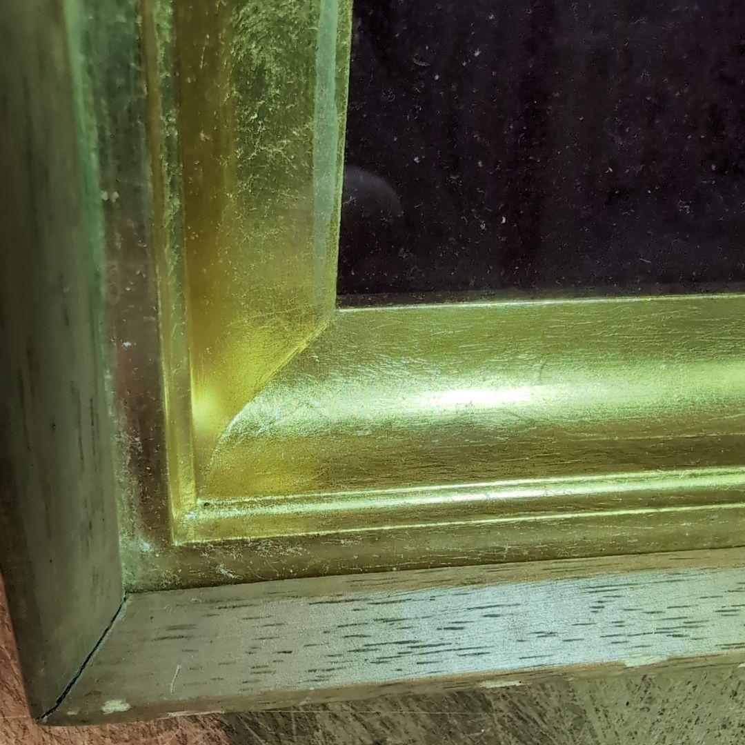 石永皓一郎　人形 金色フレーム 少女人形の肖像　新美術協会会員