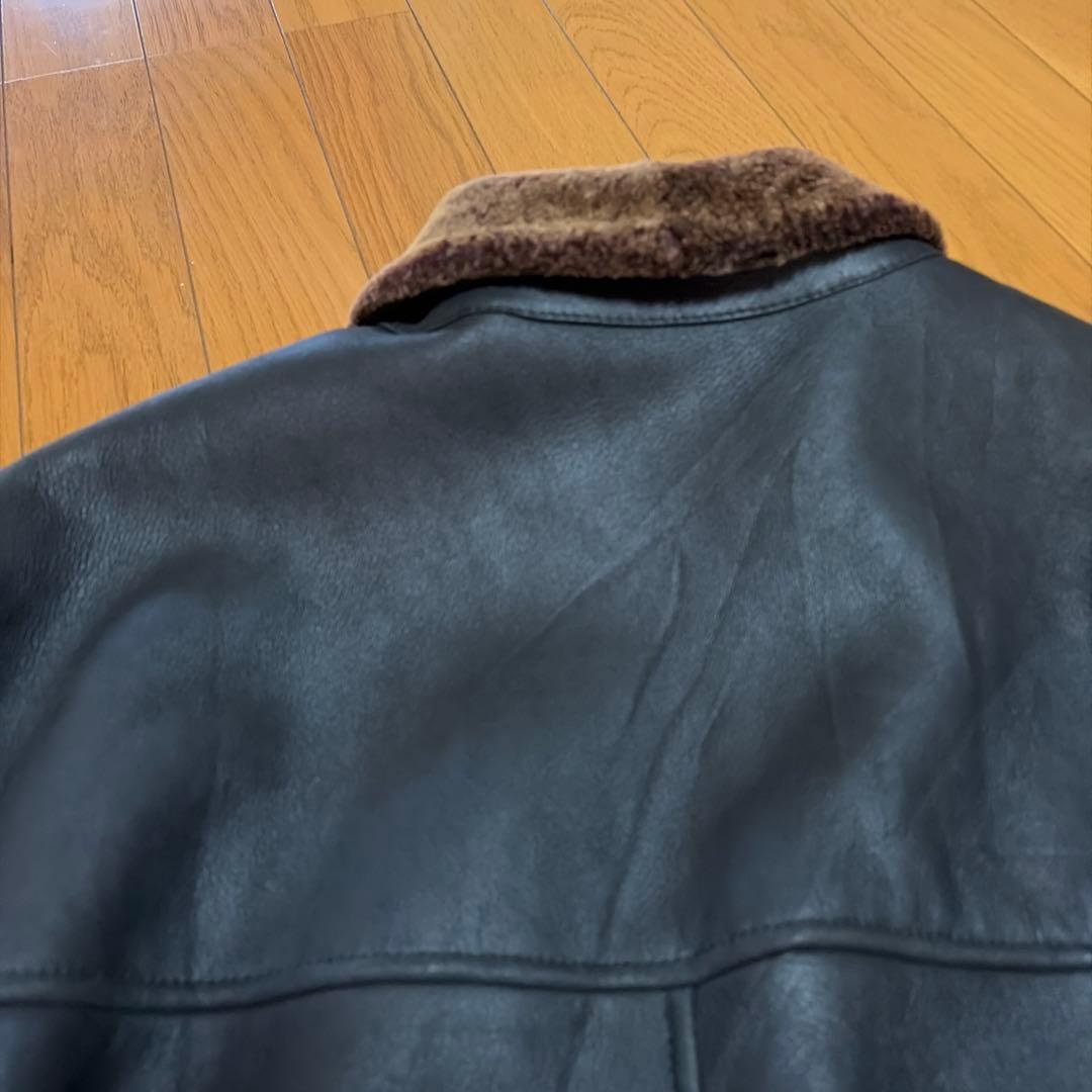 【値下げ】エルメネジルドゼニアのムートンコート　ブラック　イタリア製