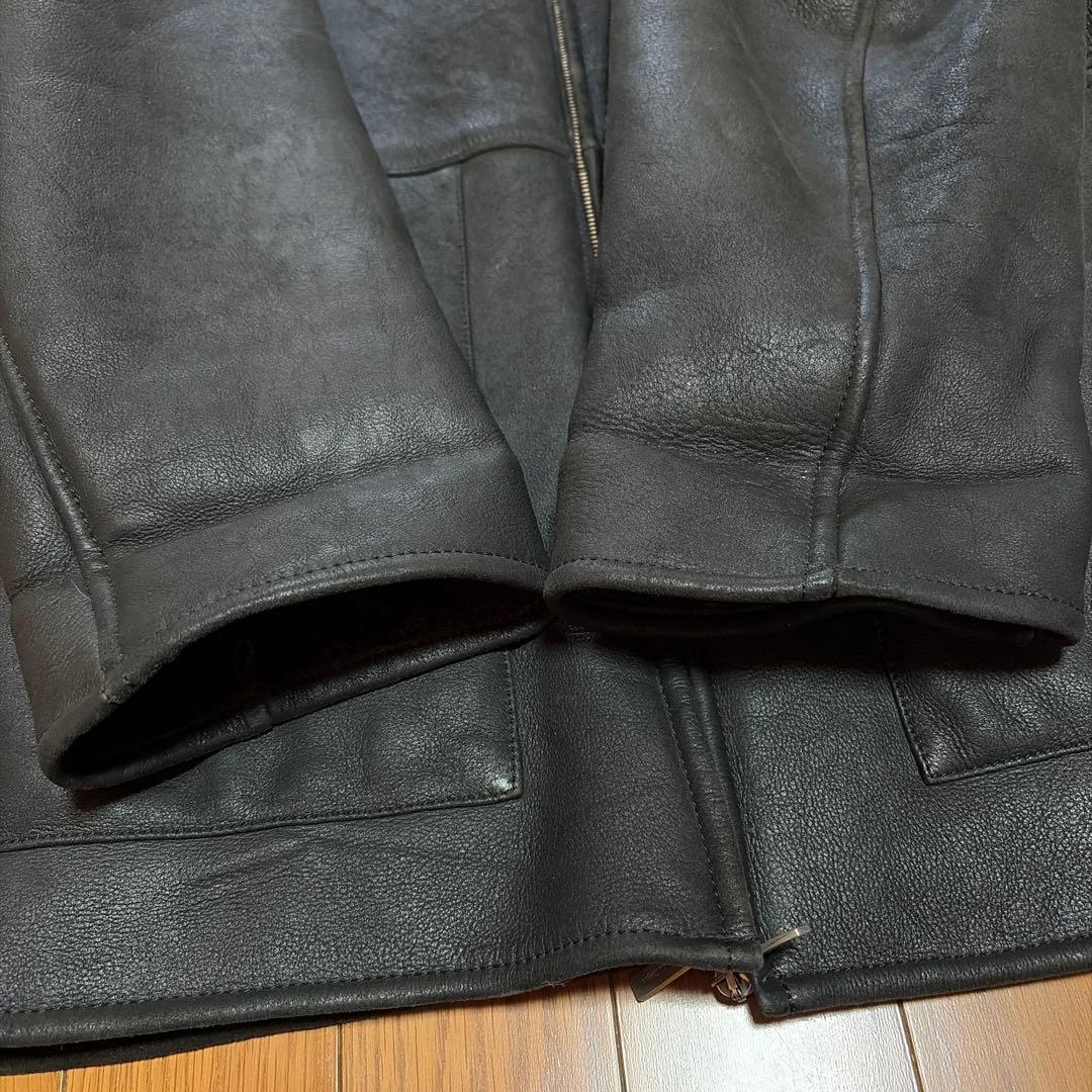 【値下げ】エルメネジルドゼニアのムートンコート　ブラック　イタリア製