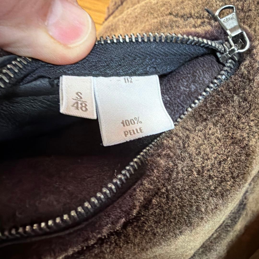 【値下げ】エルメネジルドゼニアのムートンコート　ブラック　イタリア製