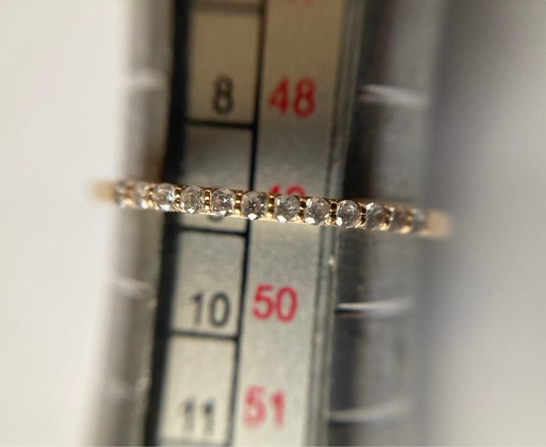 ⭐︎ete K10 0.07ct ダイヤYG リング　9号⭐︎