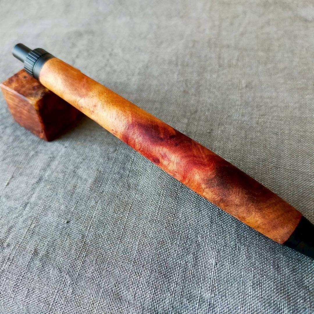 台湾楠瘤　ハンドメイド　木軸ボールペン　G2　天然木　ブラック