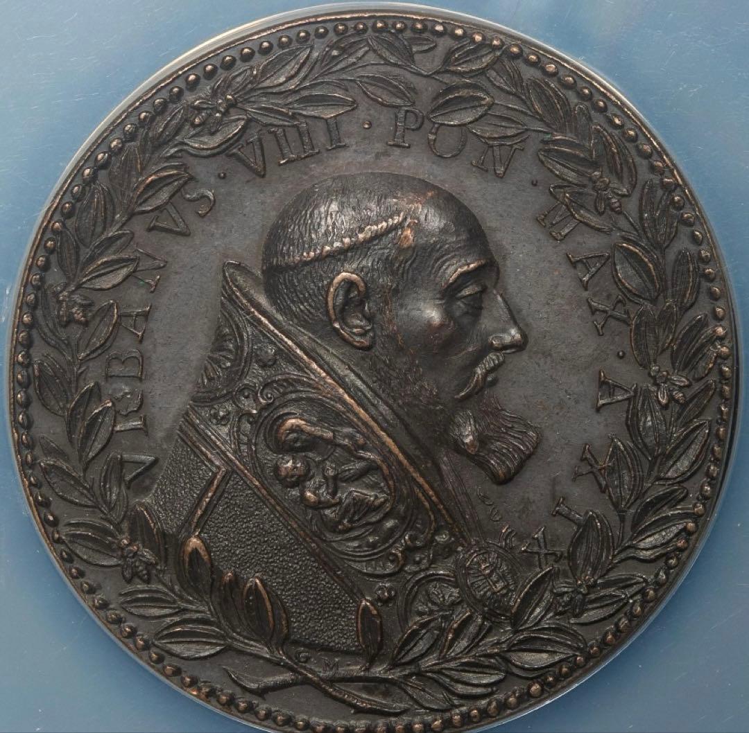 ウルバヌス8世 1641年 ブロンズメダル　特大スラブ入り