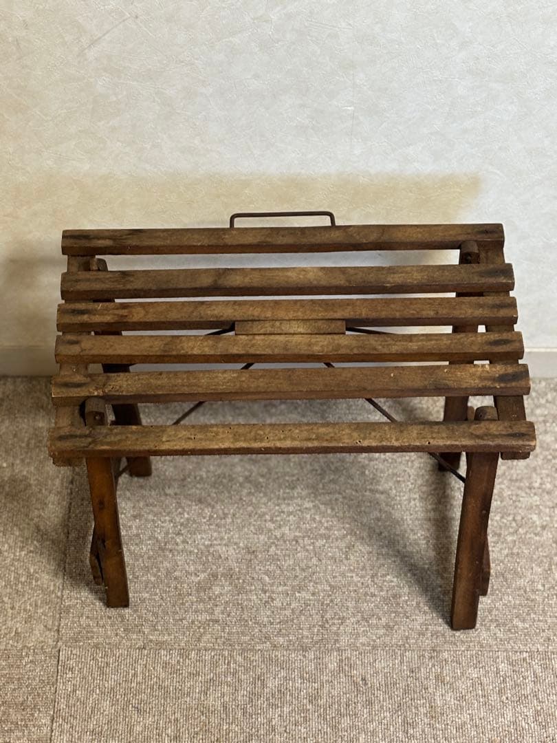 フランス　アンティーク　フォールディングスツール