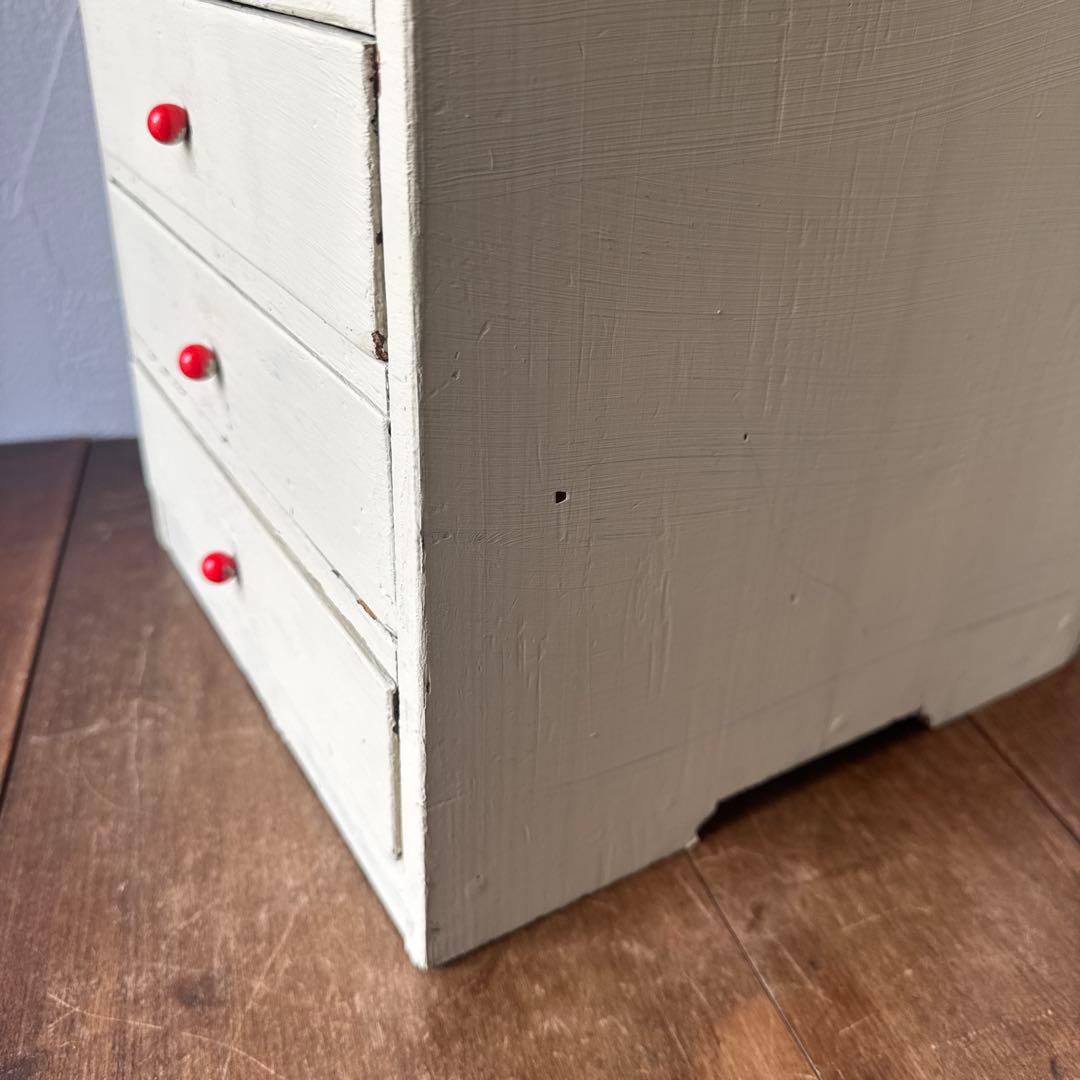 古道具　5杯の小引き出し　昭和レトロ　木製ドロワー　アンティーク