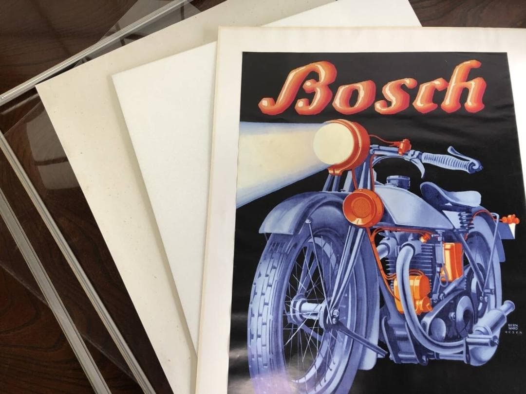 【 BOSCH 1960s ヴィンテージ・ポスター 】　当時物　69×50ｃｍ