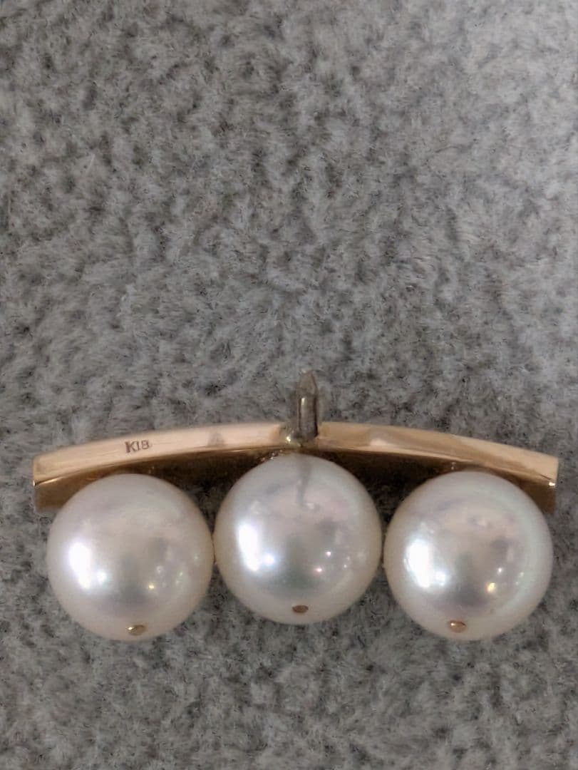 K18 真珠 3つのブローチ