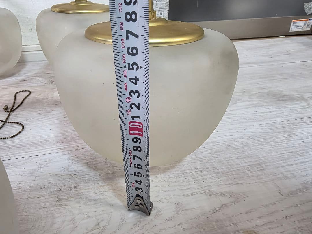 フロストガラス6灯シーリングライト照明　昭和レトロ　ガラス　シャンデリアヤマギワ