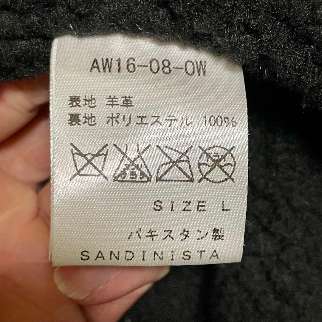 美品 SANDINISTA ライダースジャケット 本革 スエード バックスキン