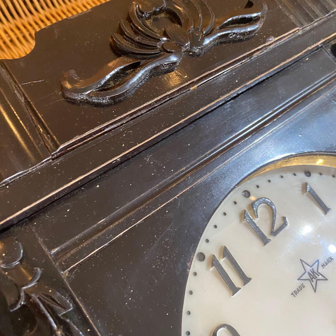 栄計舎　AK EIKEISHA ゼンマイ時計　機械時計　柱時計　掛時計　レトロ