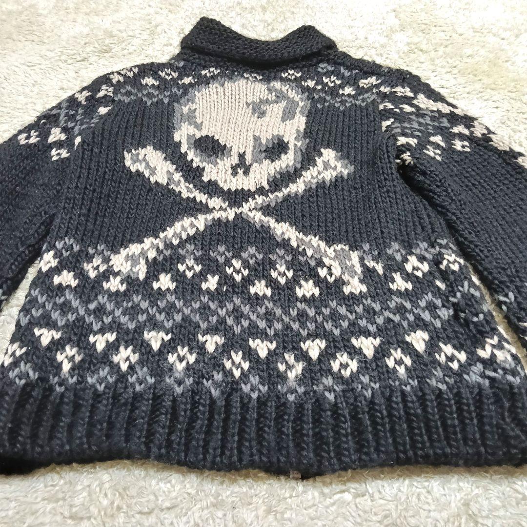 2030 美品 VANSON カウチン ジップアップニットセーター M