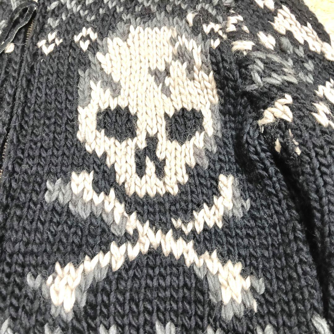 2030 美品 VANSON カウチン ジップアップニットセーター M