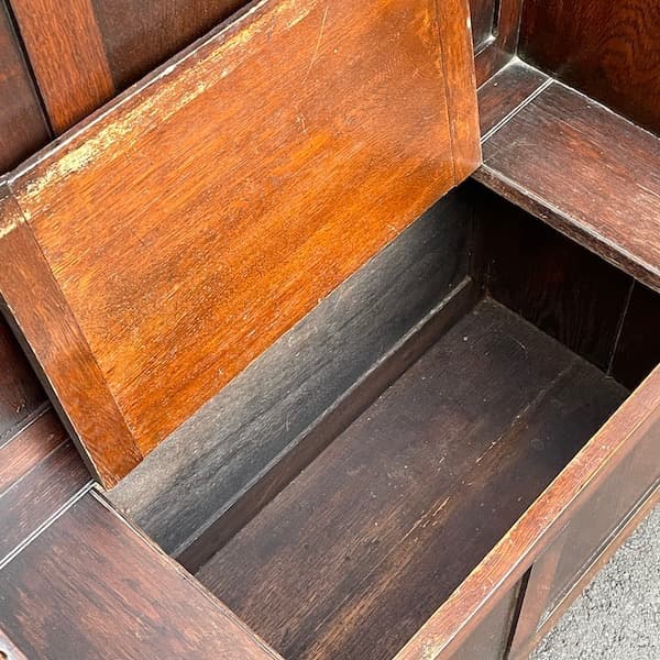 イギリスアンティーク　ホールスタンド　ベンチ・ミラー付き　玄関用ハンガー