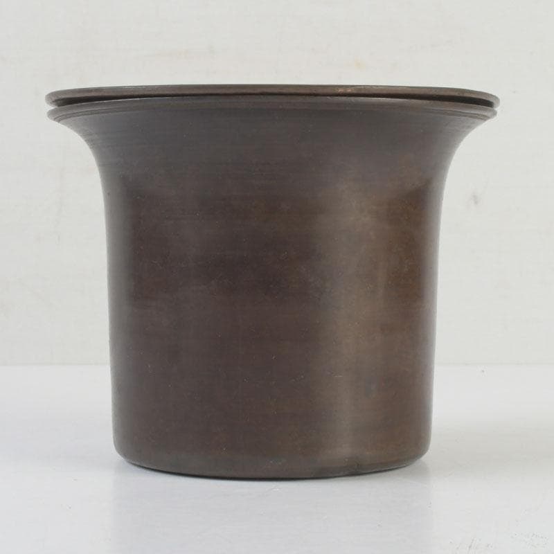 煎茶道具　古銅　茶こぼし　建水　V　9642