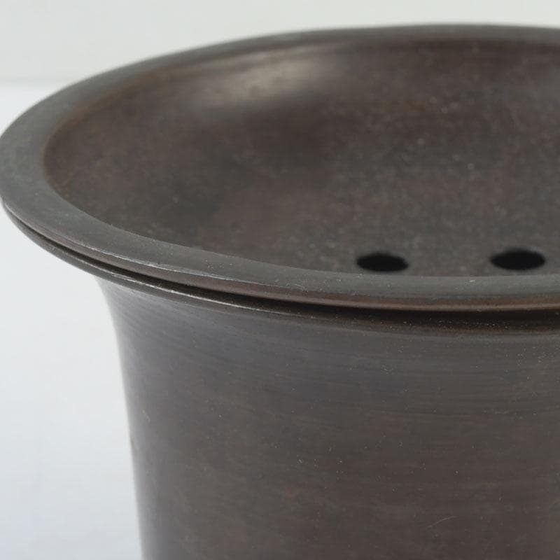 煎茶道具　古銅　茶こぼし　建水　V　9642