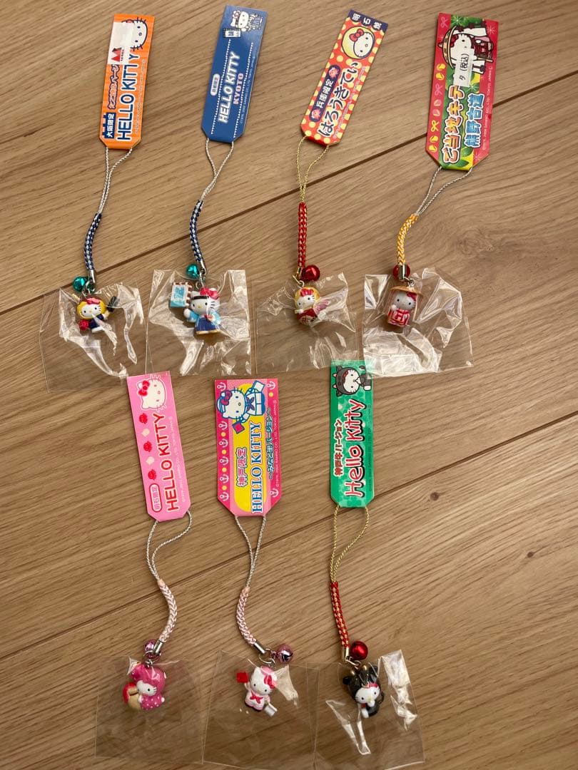 【レア】ご当地キティ　関西限定版！　根付け　キーホルダストラップ7点　まとめ売り