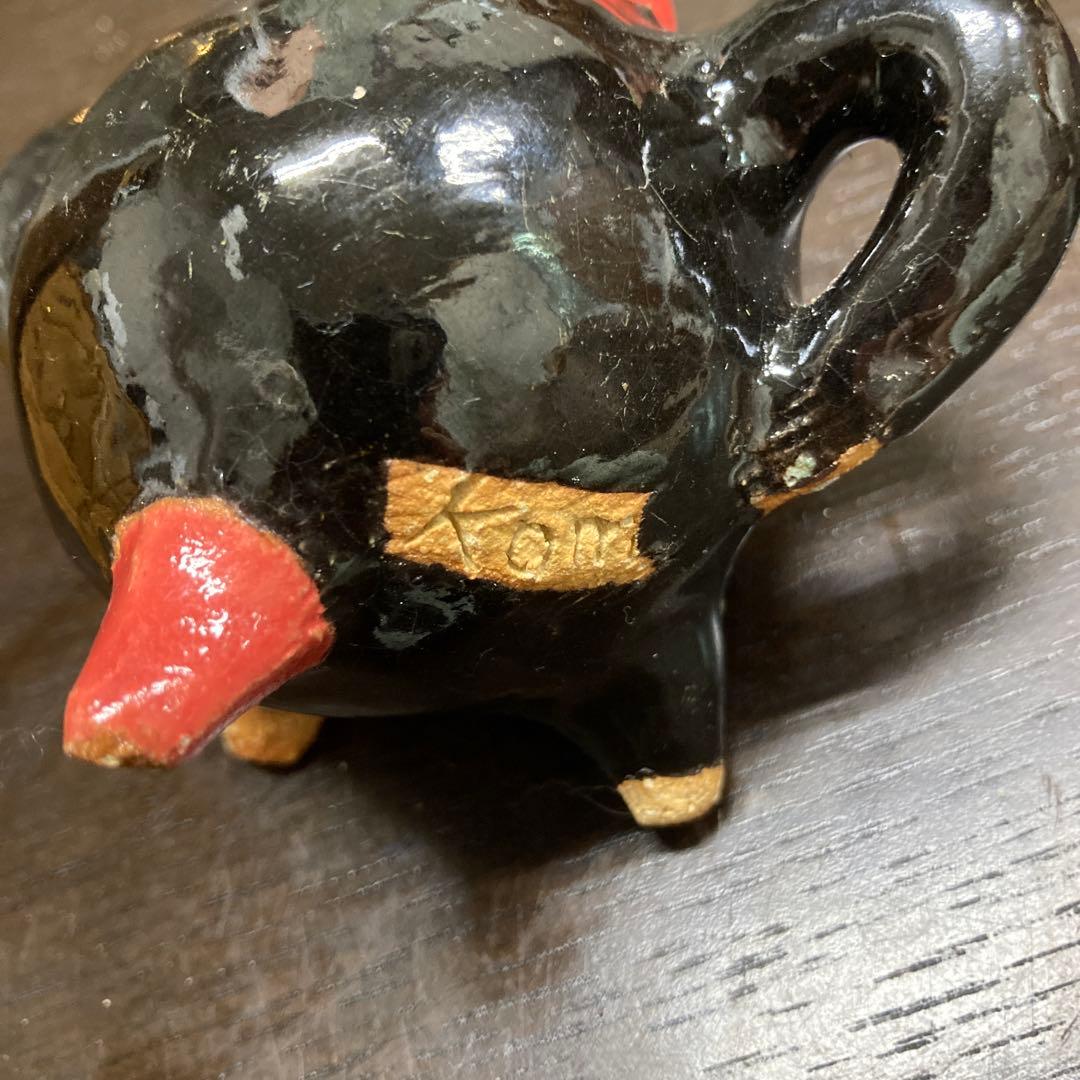 猫の顔 陶器の置物　小室幸雄さん