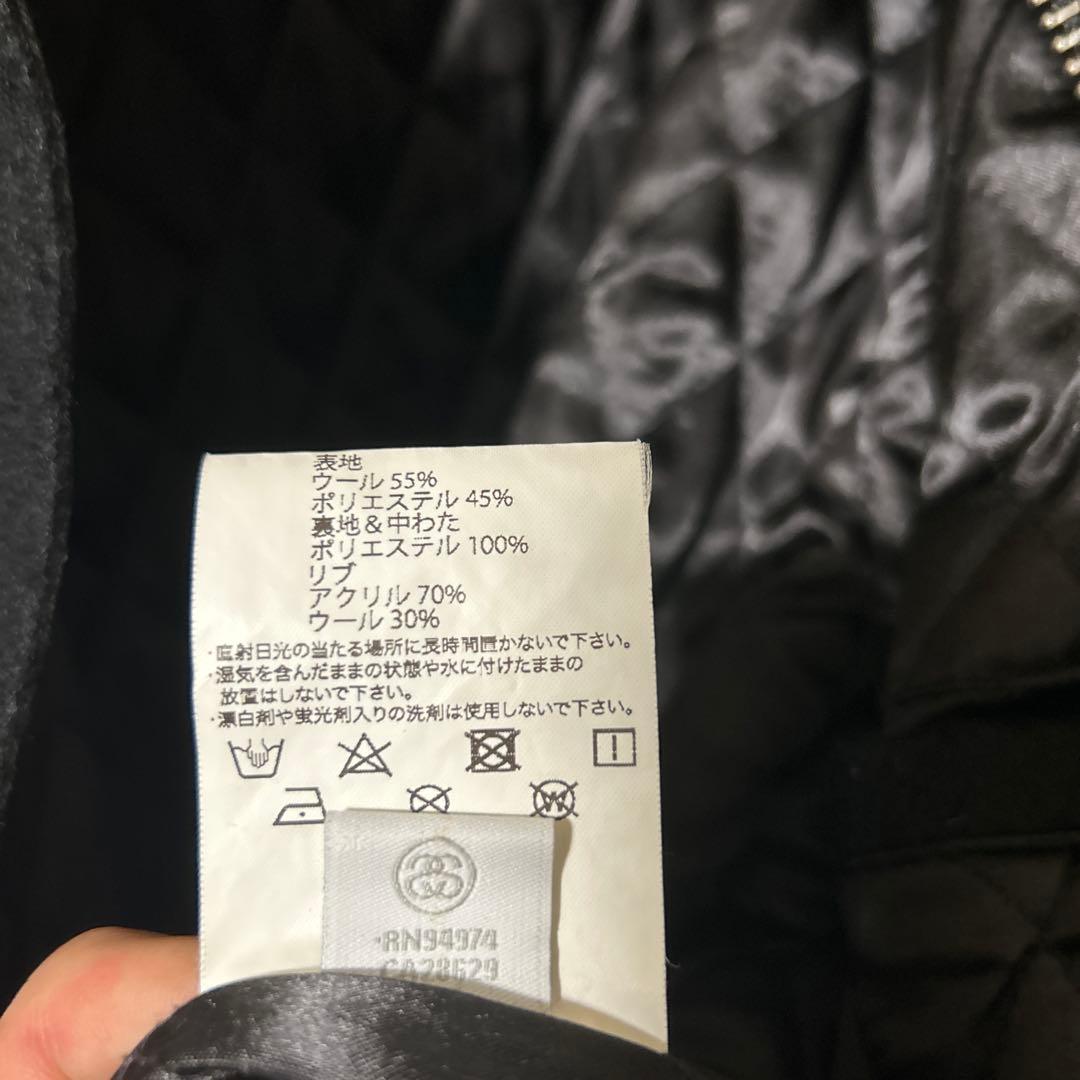 Stussy ブラックジャケット ファー付き