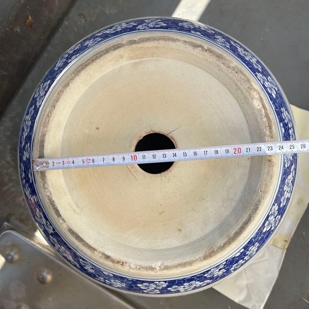 花柄陶器鉢 直径約40cm