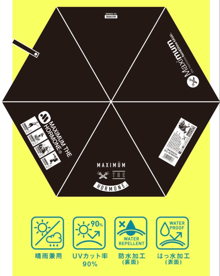 【新品未開封】Kiu マキシマムザホルモン　晴雨兼用折りたたみ傘