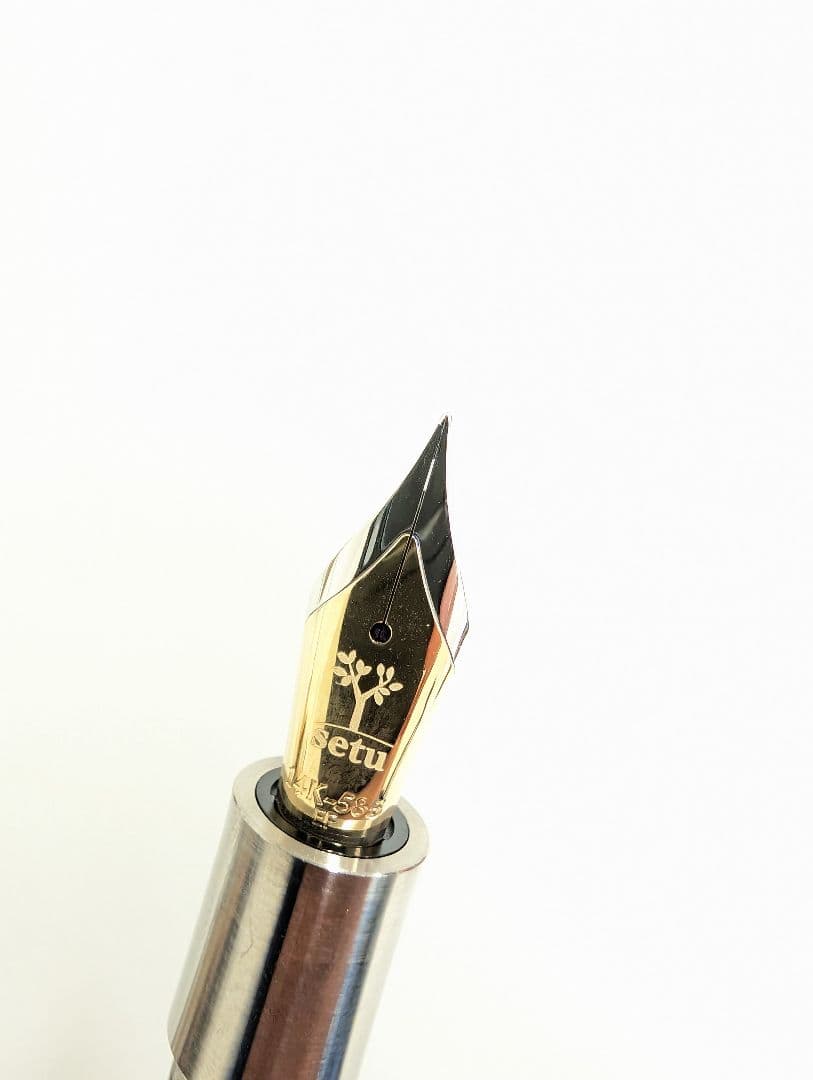 カ*ン様 工房楔　ローズウッド瘤紅白クローズドエンド楔 コンプロット花梨　ペンカ