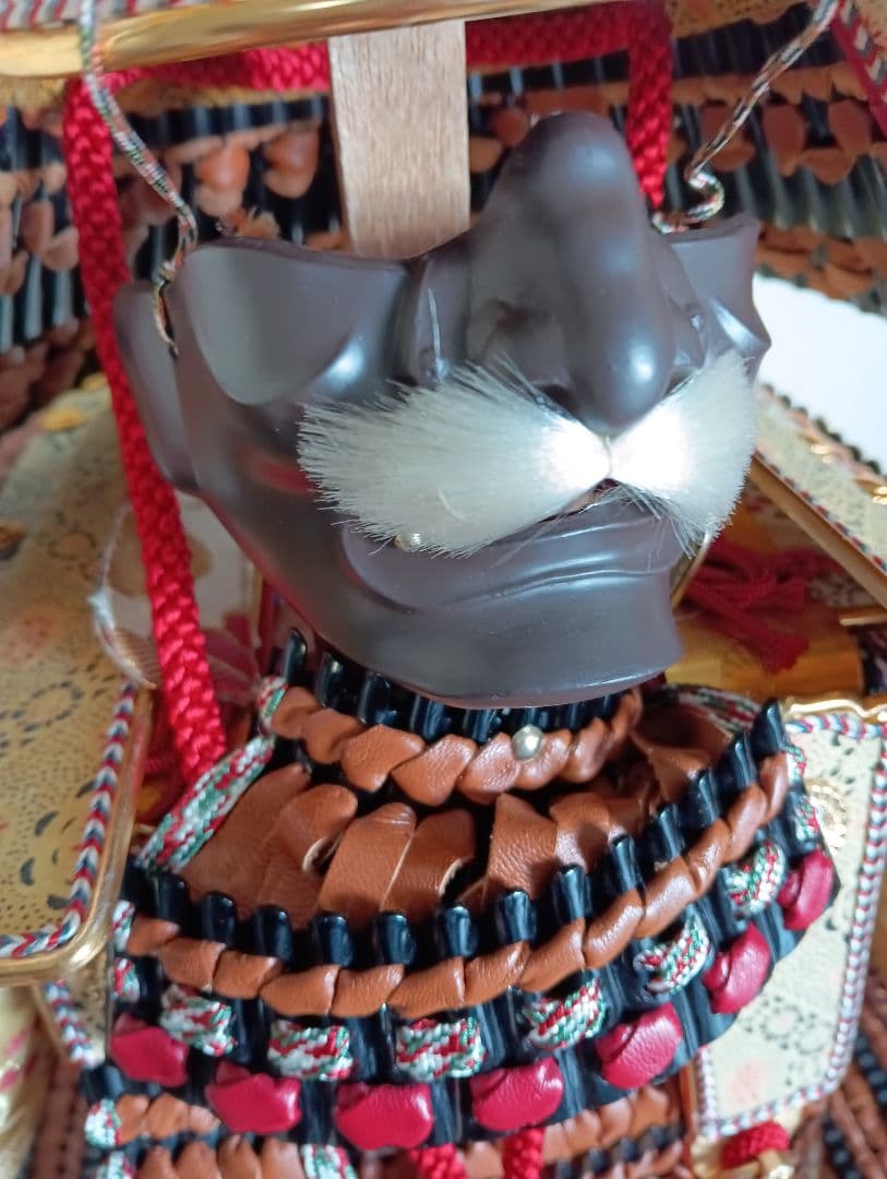 端午の節句大型サイズ全長９８センチサイズ鎌倉時代作風昭和後期鎧兜飾り置物