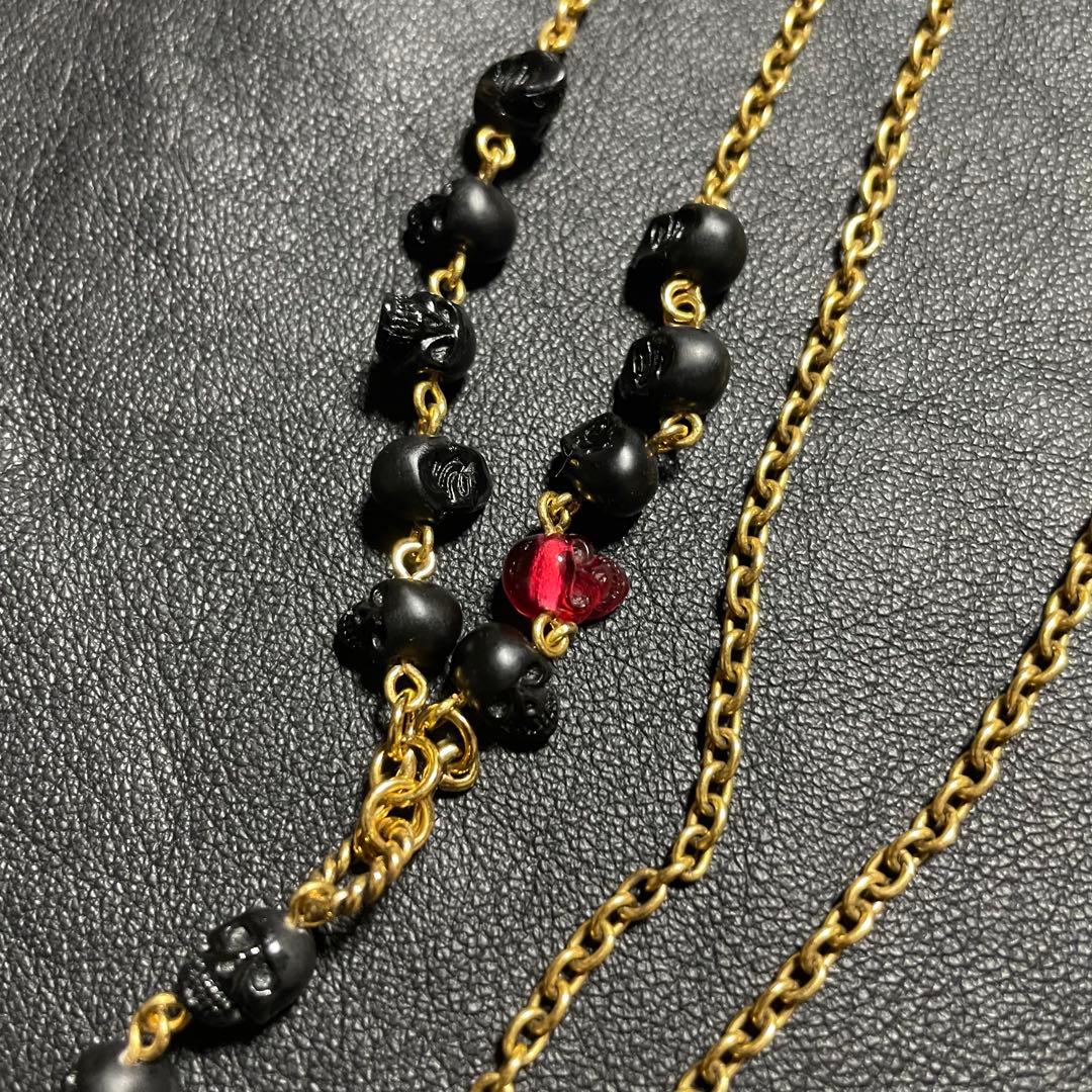 長渕剛　着用　ロザリオ スカル　ネックレス　長渕