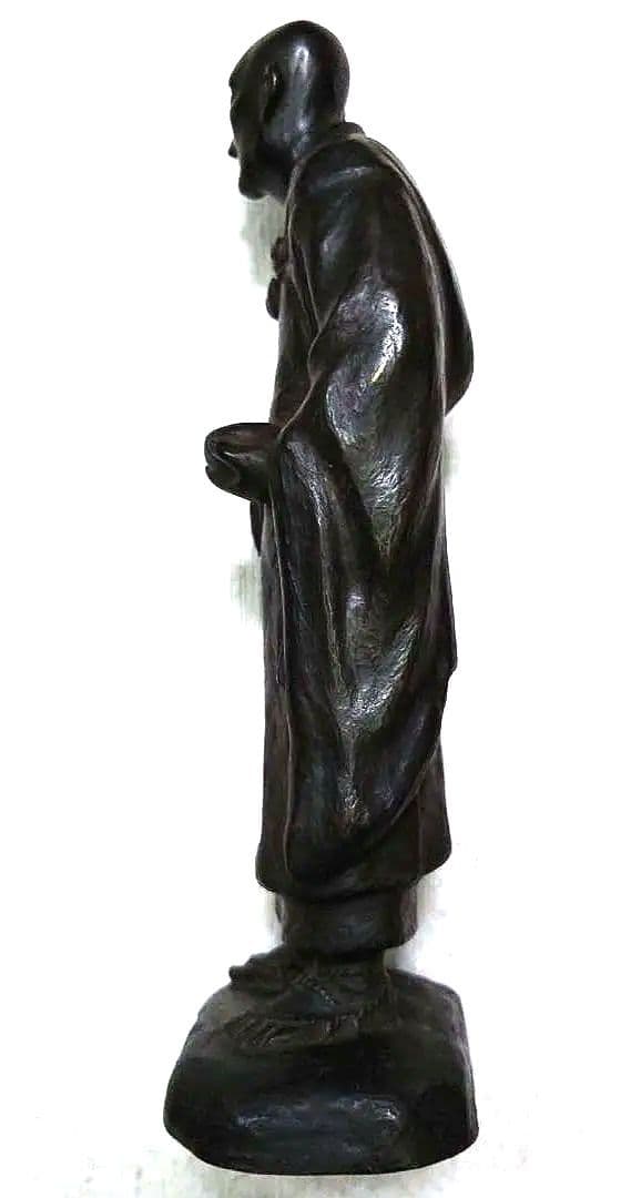 新春特価◆良寛和尚 托鉢 ブロンズ◆良寛生誕地越後出雲崎町出身彫刻家 茂木弘次作