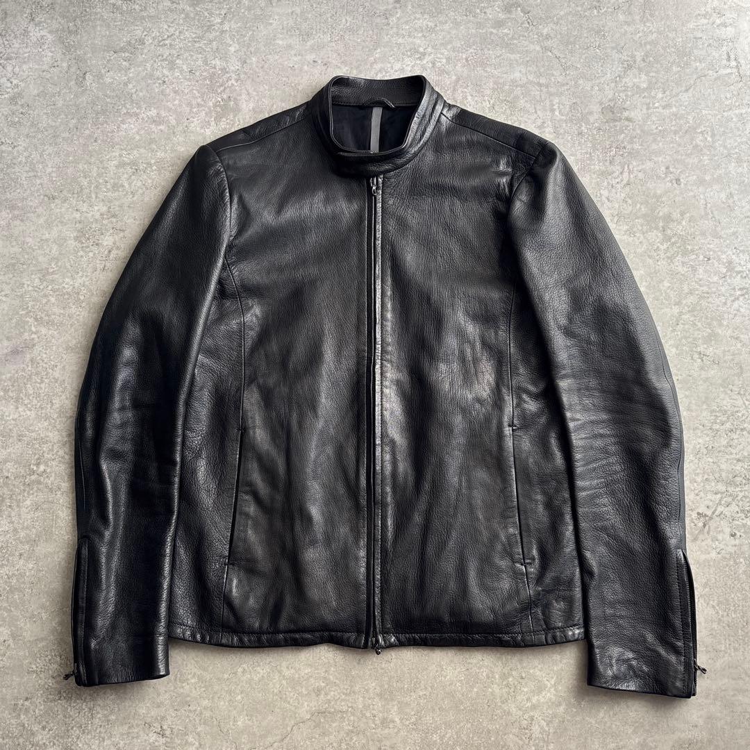 極美品■カズユキクマガイ アタッチメント【M】ディアスキン ライダースジャケット